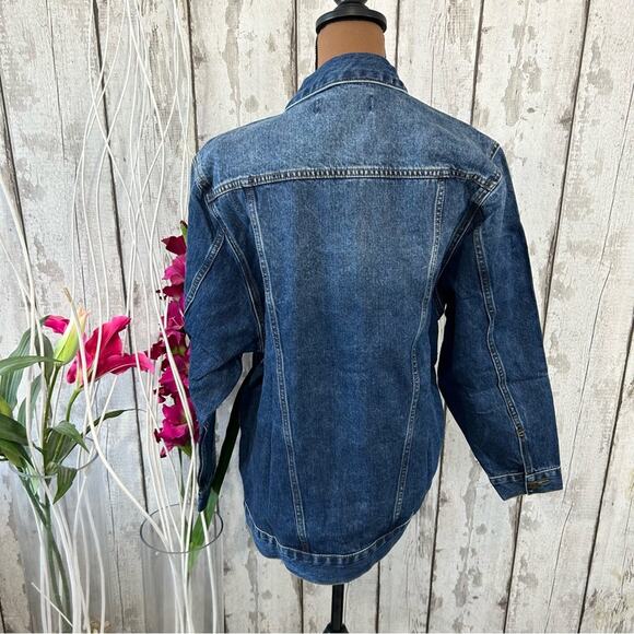 Free People x Sandrine Rose - NWT Tres Cool Oversized Denim Jacket - Picture 8 of 10